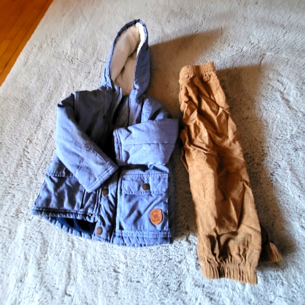 Toddler jacket and corduroy pants set